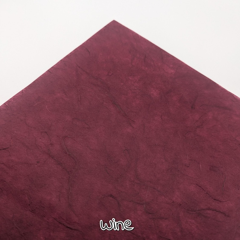 MULBERRY SILK PAPER; for Scrap booking and journals A4 / 8.2''x11.6'' / 21cmx29cm Wine
