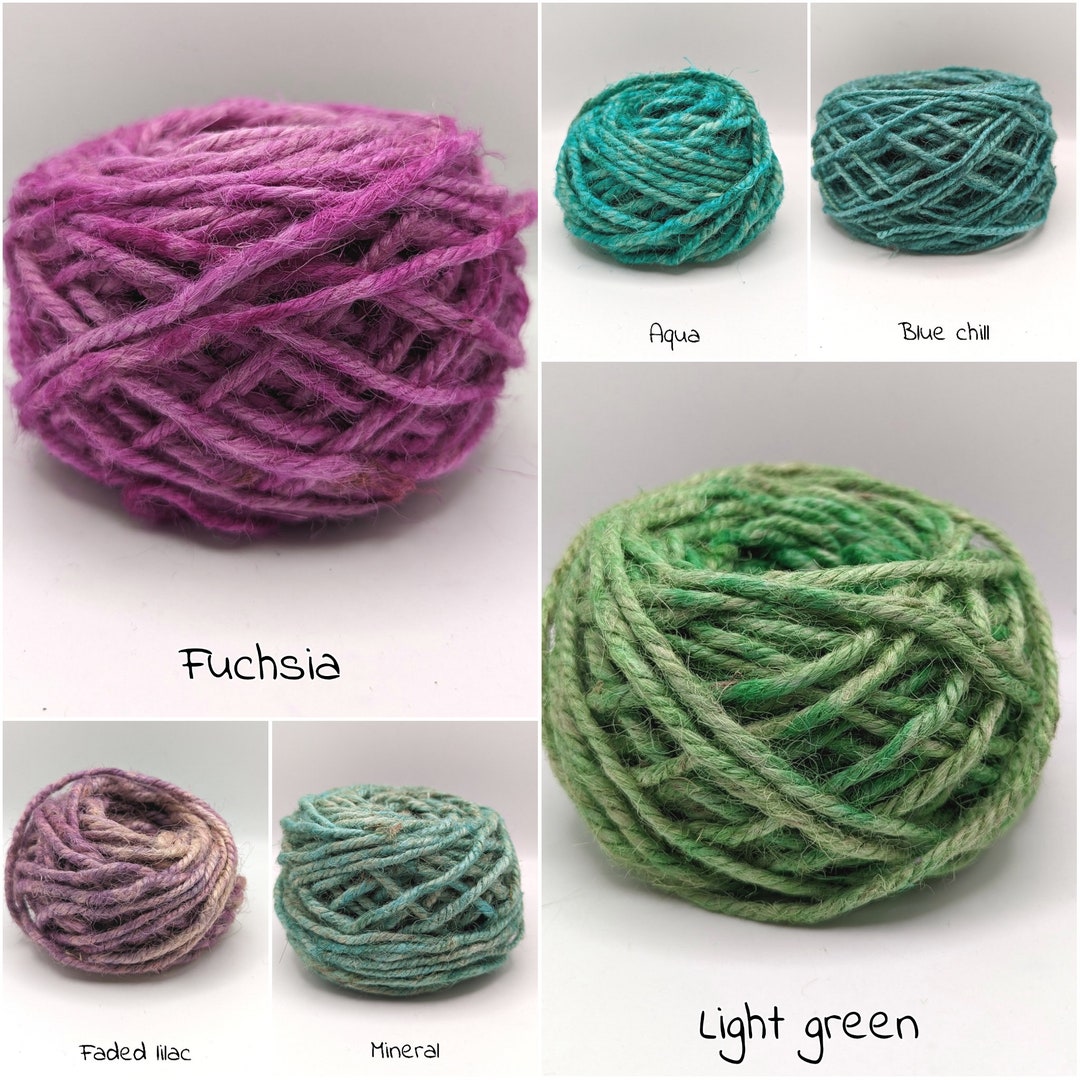 CHUNKY PINEAPPLE YARN, Sold in Meters, Natural Yarn, Raw Spun, Pictures