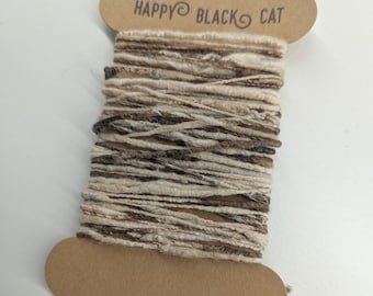 ERI & TUSSAR Silk Yarn: Handspun Textile Fiber, Natural Cream