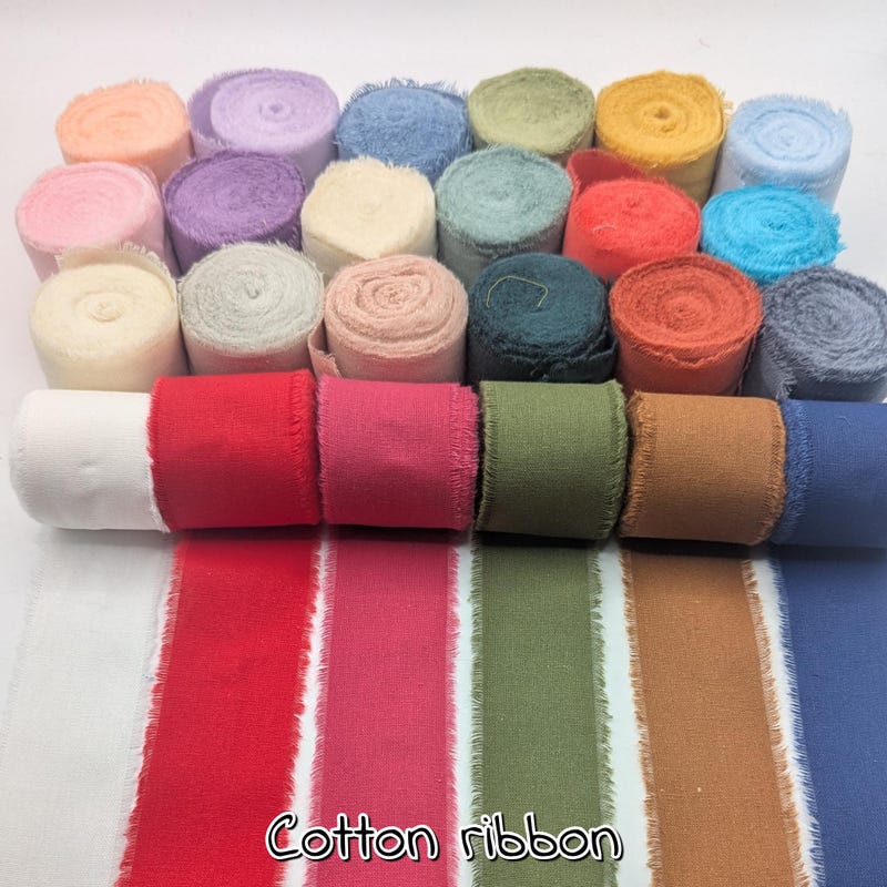 100% Cotton Red Ribbon - Etsy UK