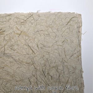 Papel GAMPI VEGETAL, Tokushi Gampi, Gampi filipino con fibra de cogon, A4 29 x 21 cm.