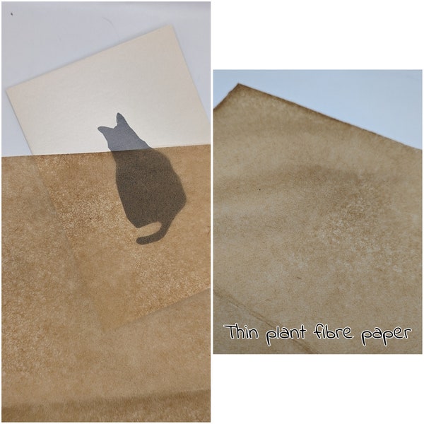 Ultra thin PLANT FIBRE PAPER, Delicate rice paper, tissue paper, great for scrapbooks and calligraphy, sent folded
