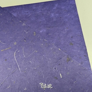 Banana Fiber Paper: Handmade Mulberry Base (40-50gsm) A4 / 8.2''x11.6'' / 21cmx29cm Blue