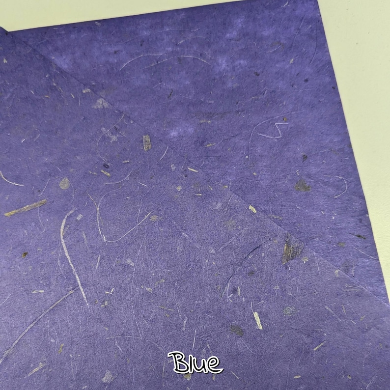 Banana Fiber Paper: Handmade Mulberry Base (40-50gsm) A4 / 8.2''x11.6'' / 21cmx29cm Blue