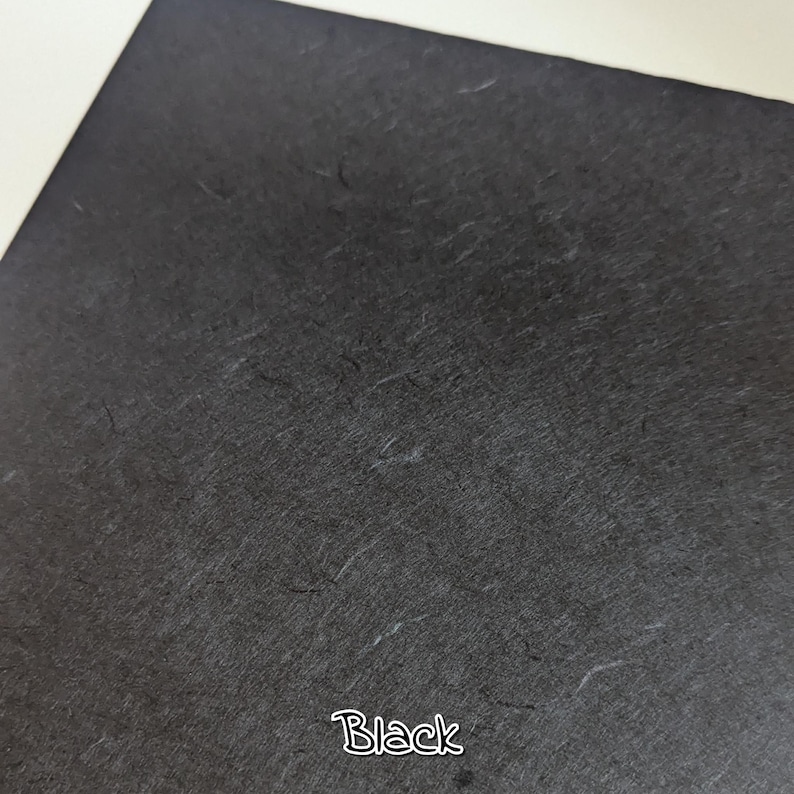 Banana Fiber Paper: Handmade Mulberry Base (40-50gsm) A4 / 8.2''x11.6'' / 21cmx29cm Black