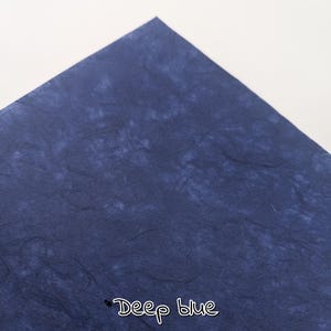 MULBERRY SILK PAPER; for Scrap booking and journals A4 / 8.2''x11.6'' / 21cmx29cm Deep blue