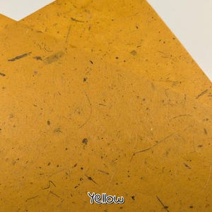Banana Fiber Paper: Handmade Mulberry Base (40-50gsm) A4 / 8.2''x11.6'' / 21cmx29cm Yellow