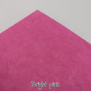 MULBERRY SILK PAPER; for Scrap booking and journals A4 / 8.2''x11.6'' / 21cmx29cm Bright pink