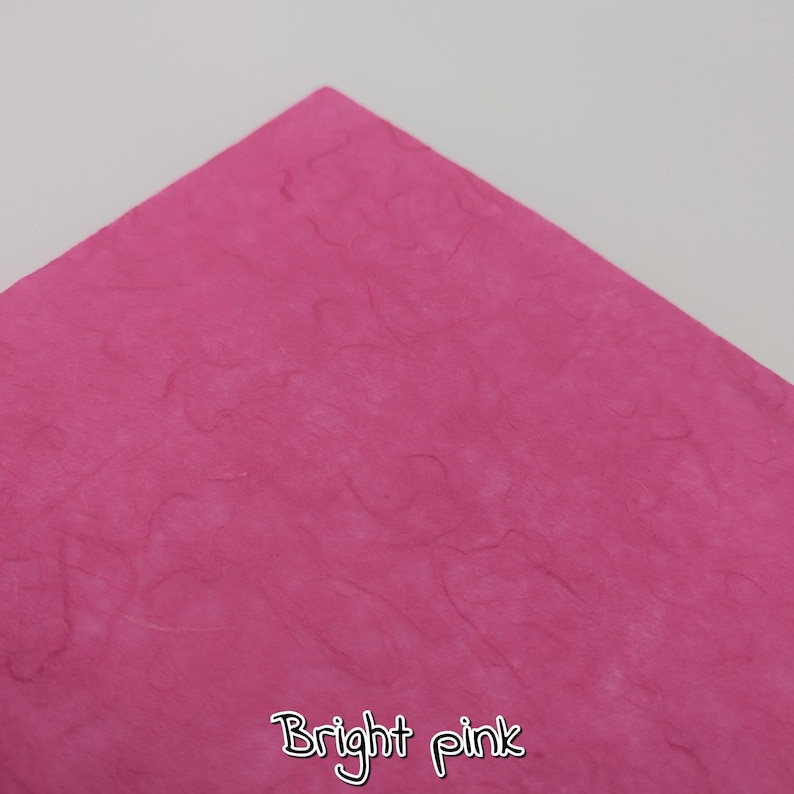 MULBERRY SILK PAPER; for Scrap booking and journals A4 / 8.2''x11.6'' / 21cmx29cm Bright pink
