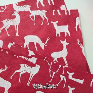 PATTERNED LOKTA PAPER, Christmas design, reindeer,  70gsm, A4 Sheets, great for scrap books and journaling or Gift wrapping.