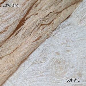 MULBERRY BARK white cream A6, A5, A4 Sized pieces, bleached, dyable
