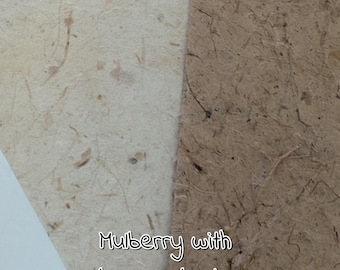MULBERRY & BANANA Fiber Paper:Handmade  Textured Scrapbook Paper A4 / 8.2''x11.6'' / 21cmx29cm