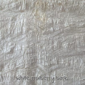 MULBERRY BARK white  A6, A5, A4 Sized pieces, bleached, dyable