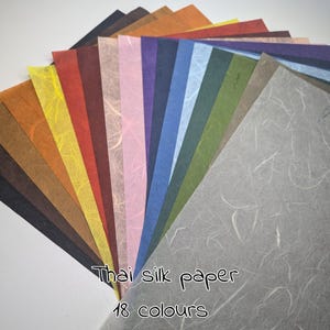 CARTA DI SETA THAI, ideale per album, junk journal e journaling, splendida carta con materiale vegetale. Formato A4 (290 x 210 mm) (11,5"x8,25")