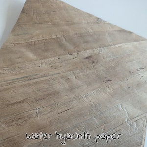 WATER HYACINTH PAPER, great for scrapbooks and journaling, beautiful paper with bark and plant materials, A4, 21cmx29cm,