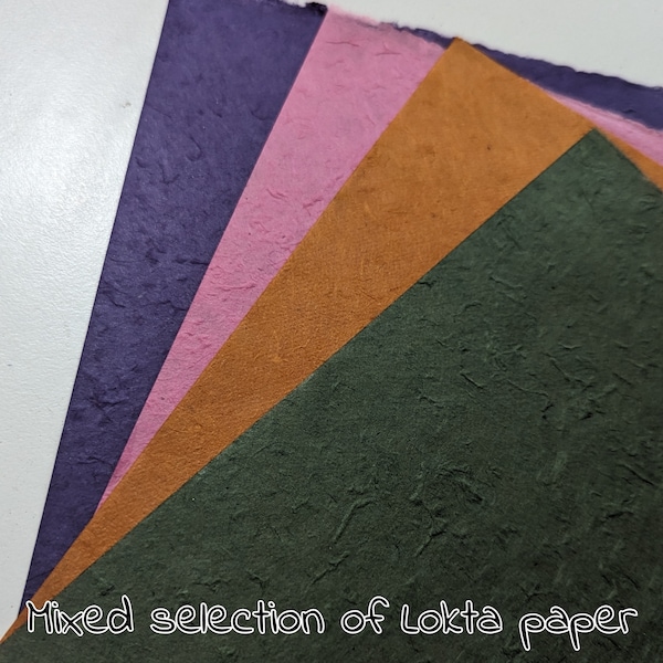 PAPIER LOKTA NÉPALAIS, 50gsm - 60gsm, Feuilles A4, idéal pour les livres de ferraille et la journalisation ou l’emballage cadeau.