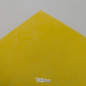 MULBERRY SILK PAPER; for Scrap booking and journals A4 / 8.2''x11.6'' / 21cmx29cm Yellow