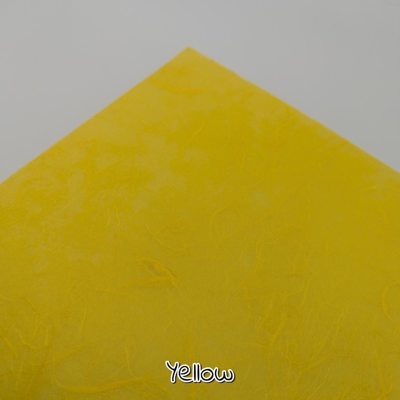 MULBERRY SILK PAPER; for Scrap booking and journals A4 / 8.2''x11.6'' / 21cmx29cm Yellow