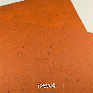 Banana Fiber Paper: Handmade Mulberry Base (40-50gsm) A4 / 8.2''x11.6'' / 21cmx29cm Carrot