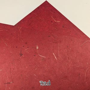Banana Fiber Paper: Handmade Mulberry Base (40-50gsm) A4 / 8.2''x11.6'' / 21cmx29cm Red