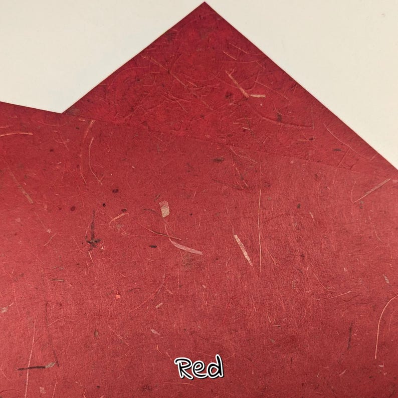Banana Fiber Paper: Handmade Mulberry Base (40-50gsm) A4 / 8.2''x11.6'' / 21cmx29cm Red