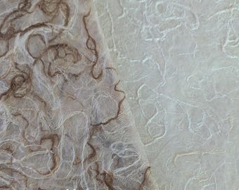 Mulberry Paper Handmade : with Dried Leaves for Scrapbooking A4 / 8.2''x11.6'' / 21cmx29cm