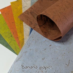 CARTA BANANA, con fibra di gelso, 40 g/m² - 50 g/m², fogli A4, ideale per album di ritagli e diari o per confezioni regalo.