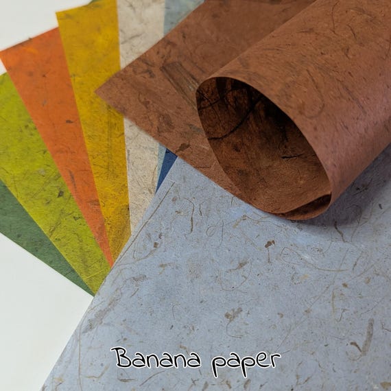 Banana Fiber Paper: Handmade Mulberry Base (40-50gsm) A4 / 8.2''x11.6'' / 21cmx29cm