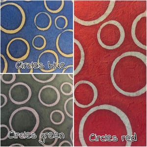 BATIK LOKTA PAPER: Handmade Waxed Sheets for Scrapbooking and journals A4 / 8.2''x11.6'' / 21cmx29cm image 13