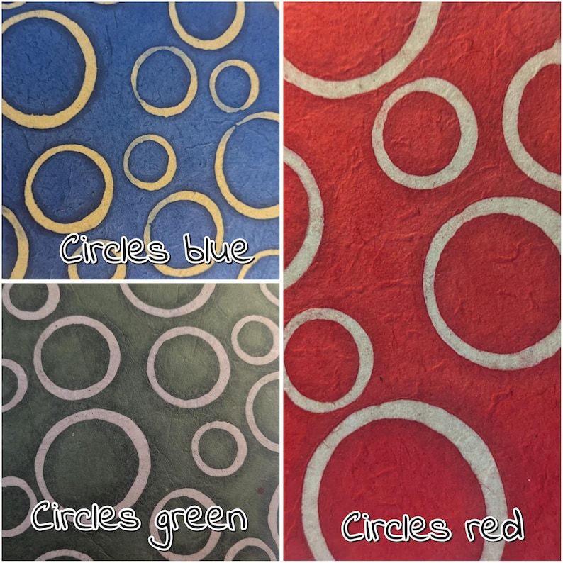 BATIK LOKTA PAPER: Handmade Waxed Sheets for Scrapbooking and journals A4 / 8.2''x11.6'' / 21cmx29cm image 13