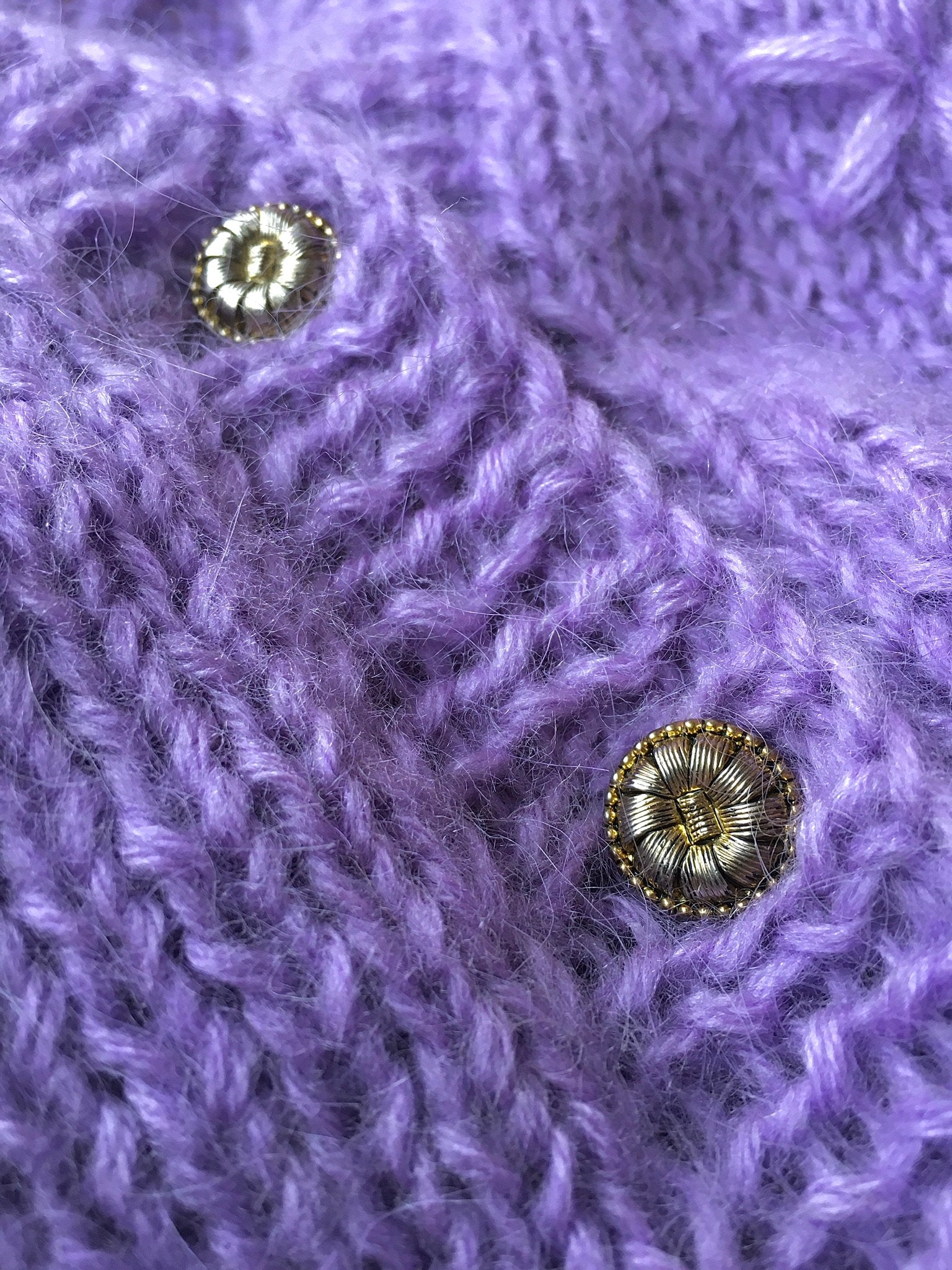 lilac mohair cardigan
