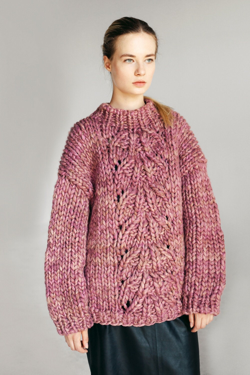 Chunky cable knit sweater Thick sweater womens Merino wool Etsy