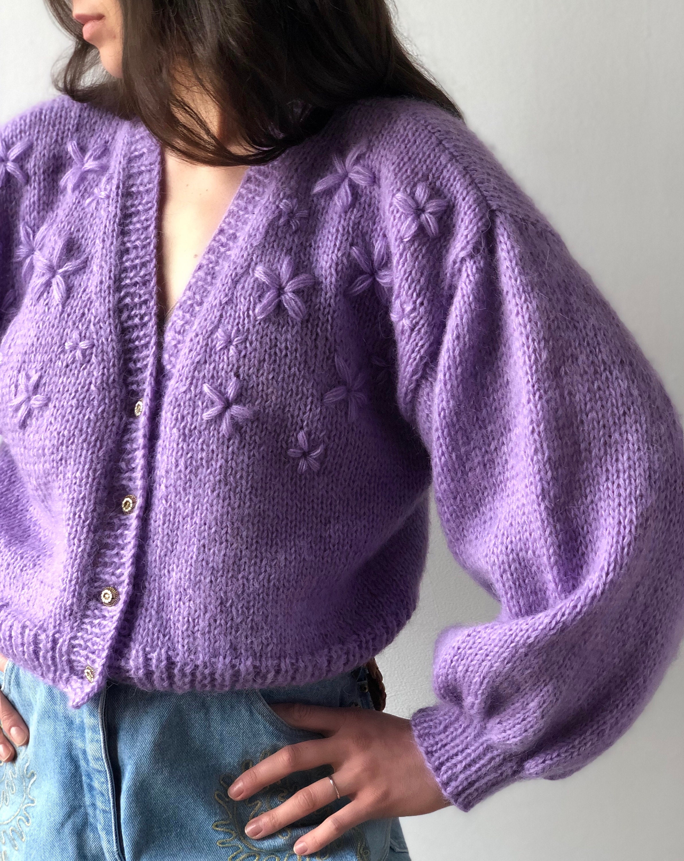style cardigan lilac