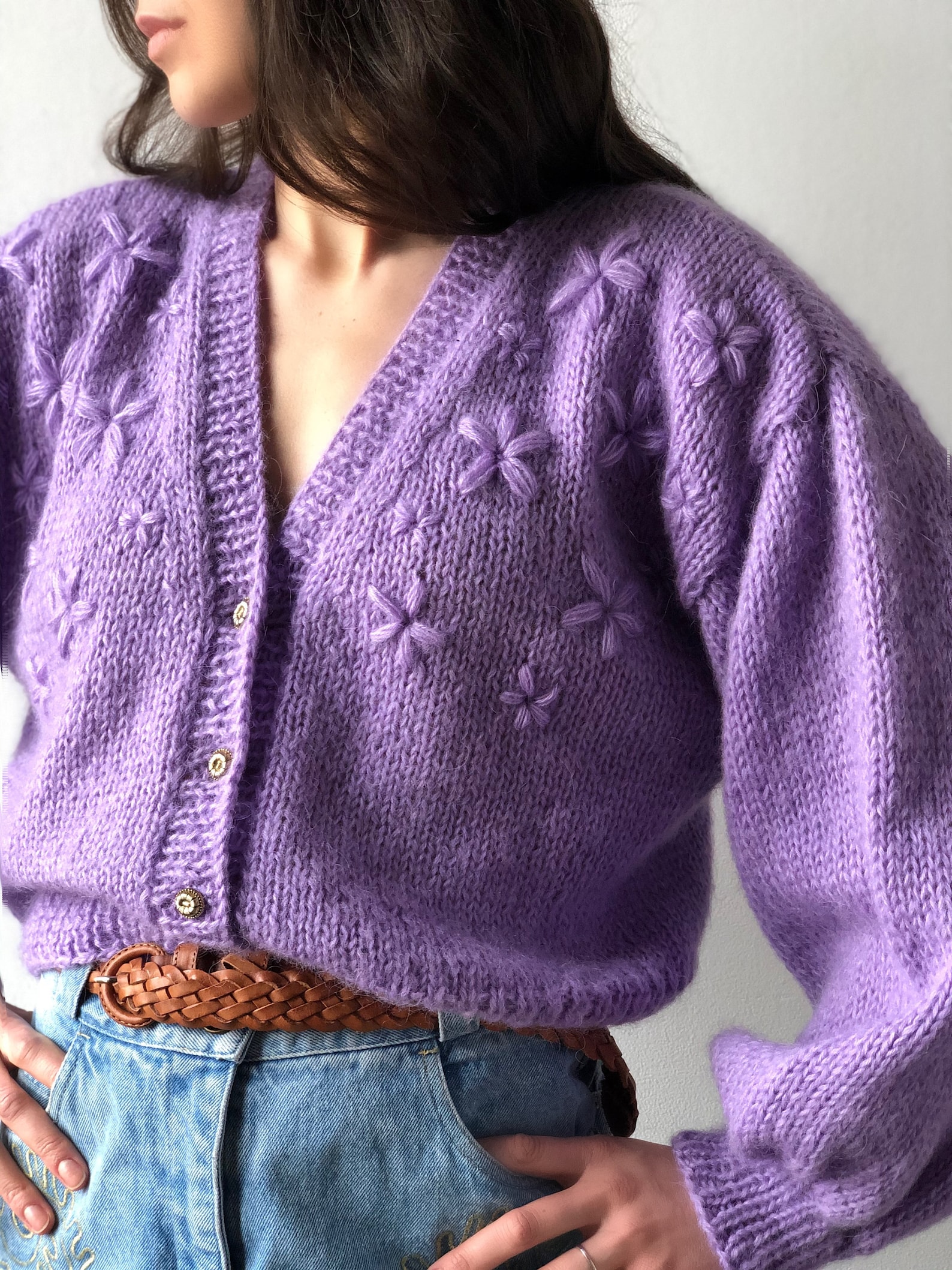 sweater crop lilac
