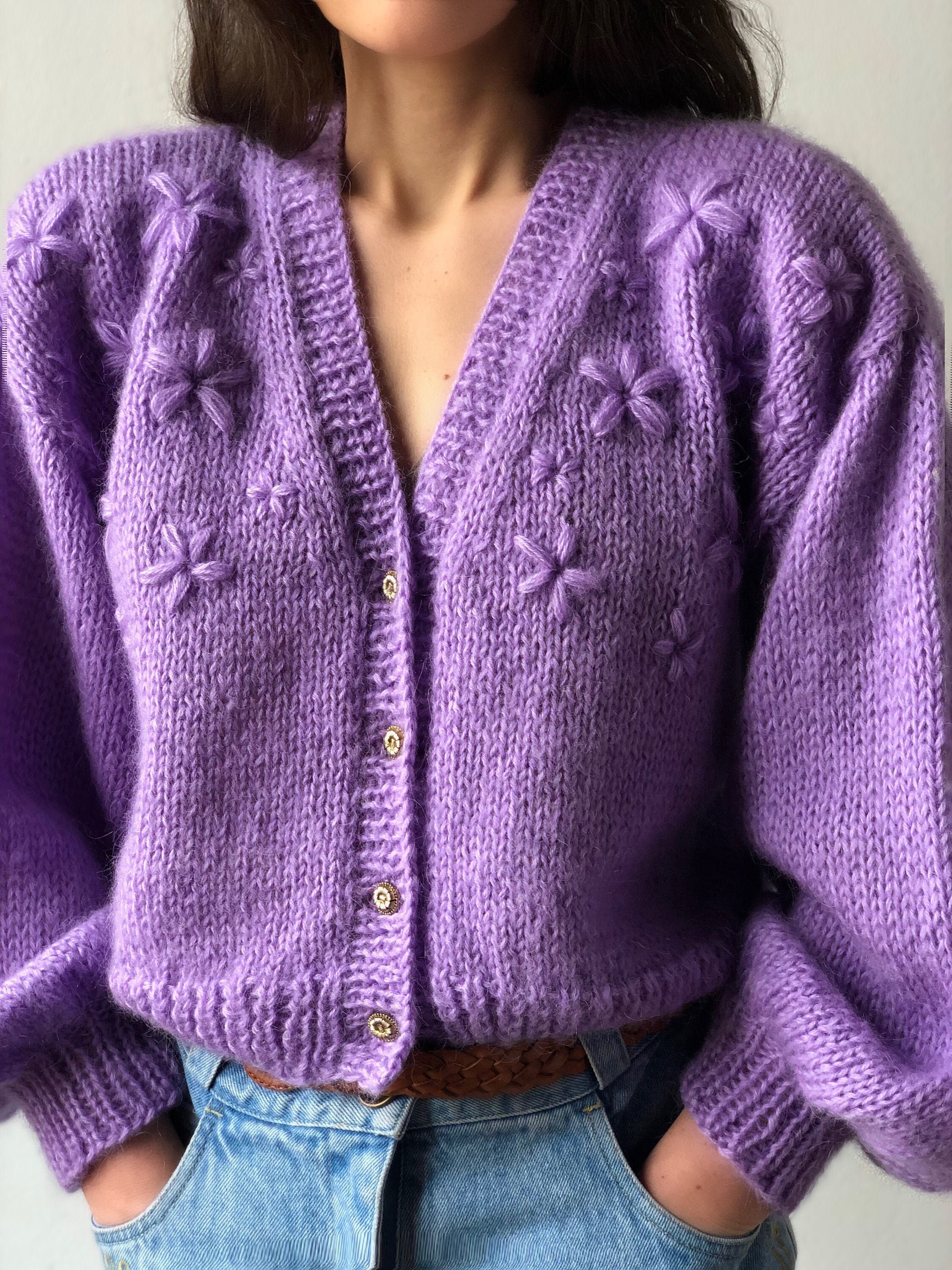 style cardigan lilac