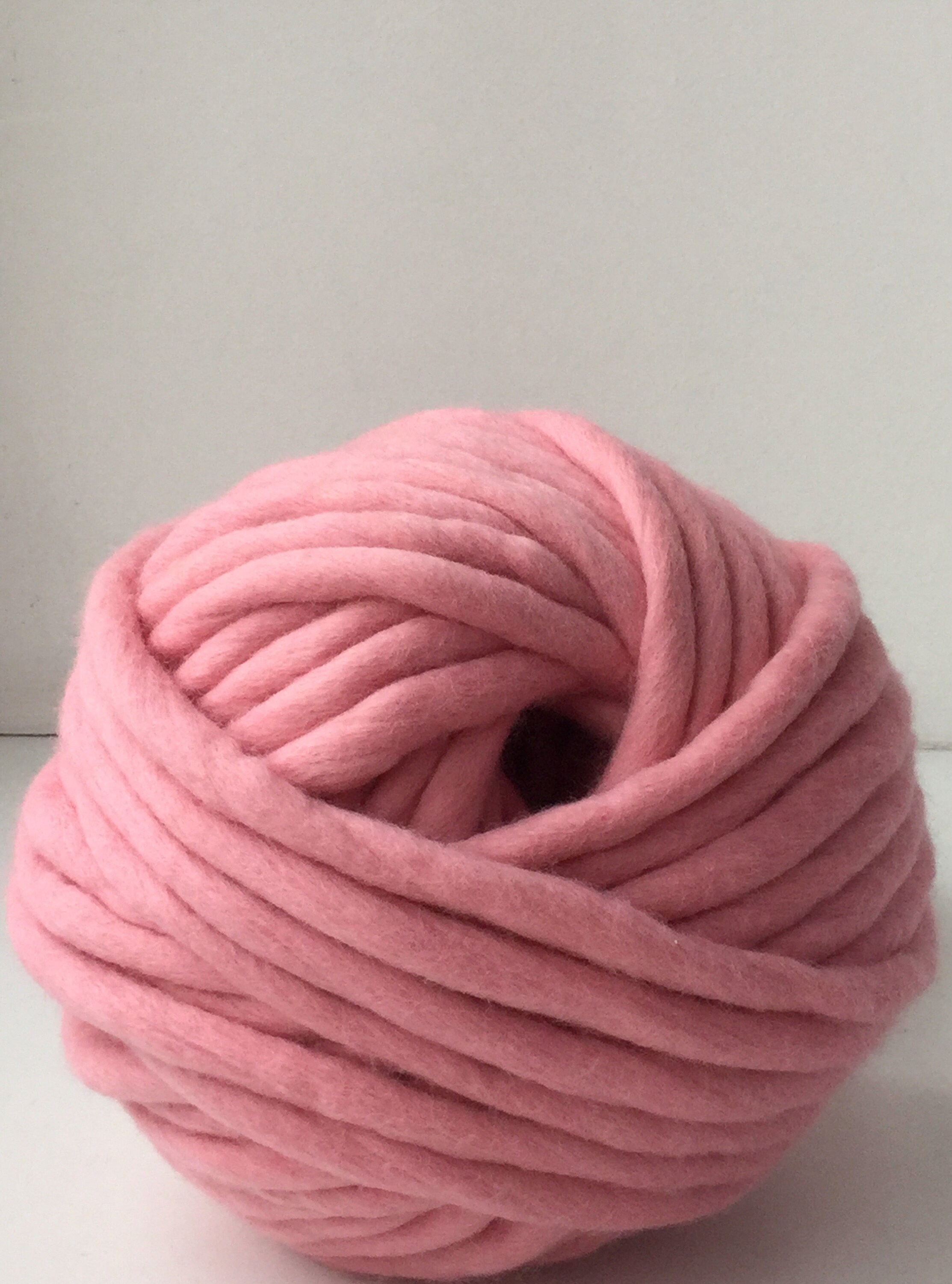 Pink felted yarn wool Chunky handspun merino yarn 7oz/200g | Etsy