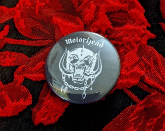 Handmade 1.5" black Motorhead Logo Metal Pinback Button Pin