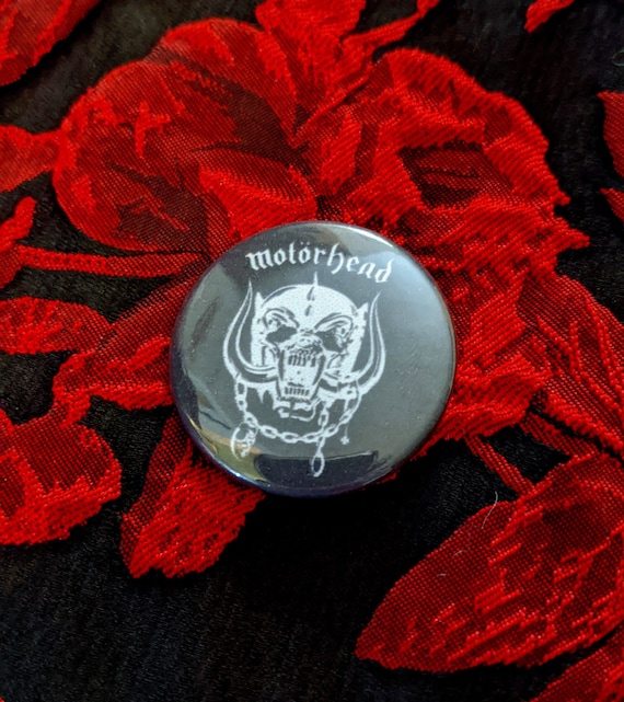 Handmade 1.5" black Motorhead Logo Metal Pinback Button Pin