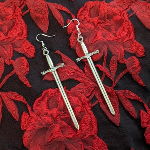 Excalibur Medieval Long Sword Earrings
