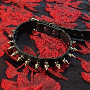 Handmade LIL SPIKE VARIANT Genuine Leather Spiked Collar Choker
