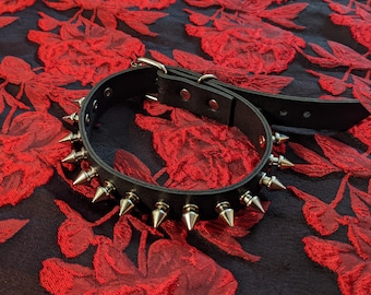 Handmade LIL SPIKE VARIANT Genuine Leather Spiked Collar Choker