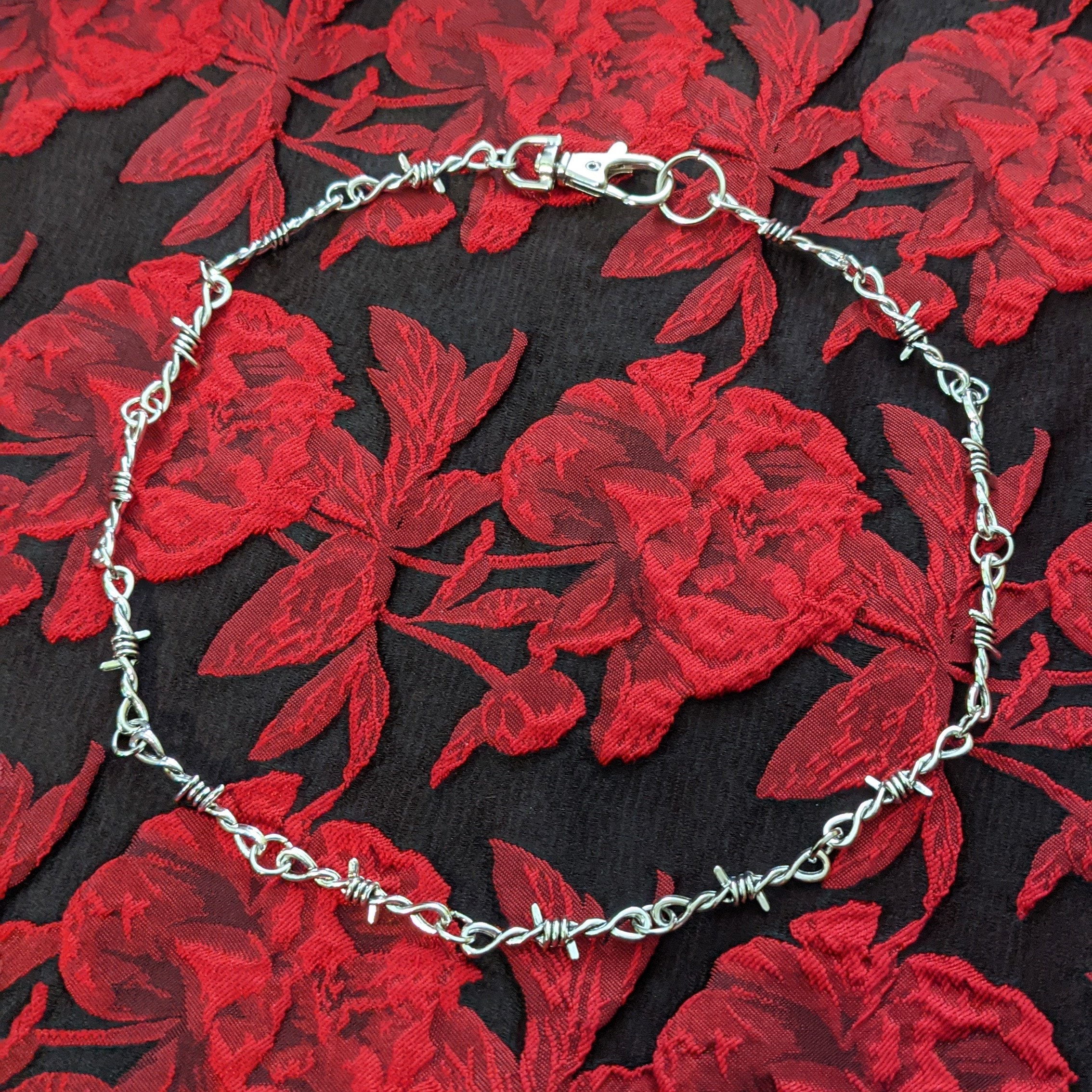 Handmade Barbed Wire Chain Necklace