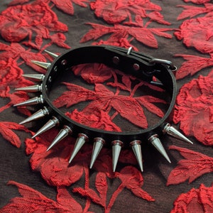 Handmade 1 INCH SPIKEY Spiked Punk Goth Collar Choker