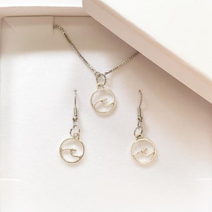 Wellen Schmuckset | Schrift Schmuck | Biblischer Schmuck | Biblische Geschenk | Minimalistischer Schmuck | Christlicher Schmuck