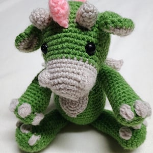 Adorable Handmade Dragon Plushie, cute stuffed animal toy