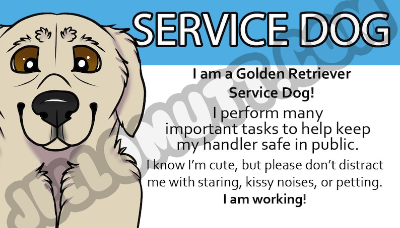 Electronic Down load, Printable Support Canine Regulation Card, ADA Card, Golden Retriever, Details Card picture about Printable Ada Service Dog Card named Electronic Obtain, Printable Company Canine Legislation Card, ADA Card, Golden Retriever, Information Card