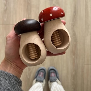 Wooden Mushroom Nutcracker, Ukrainian Kitchen Decor, Christmas Gift