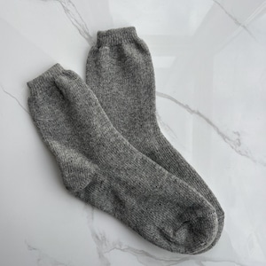 Men’s Gray Wool Socks, Natural Warm Winter Socks, Made in Ukraine