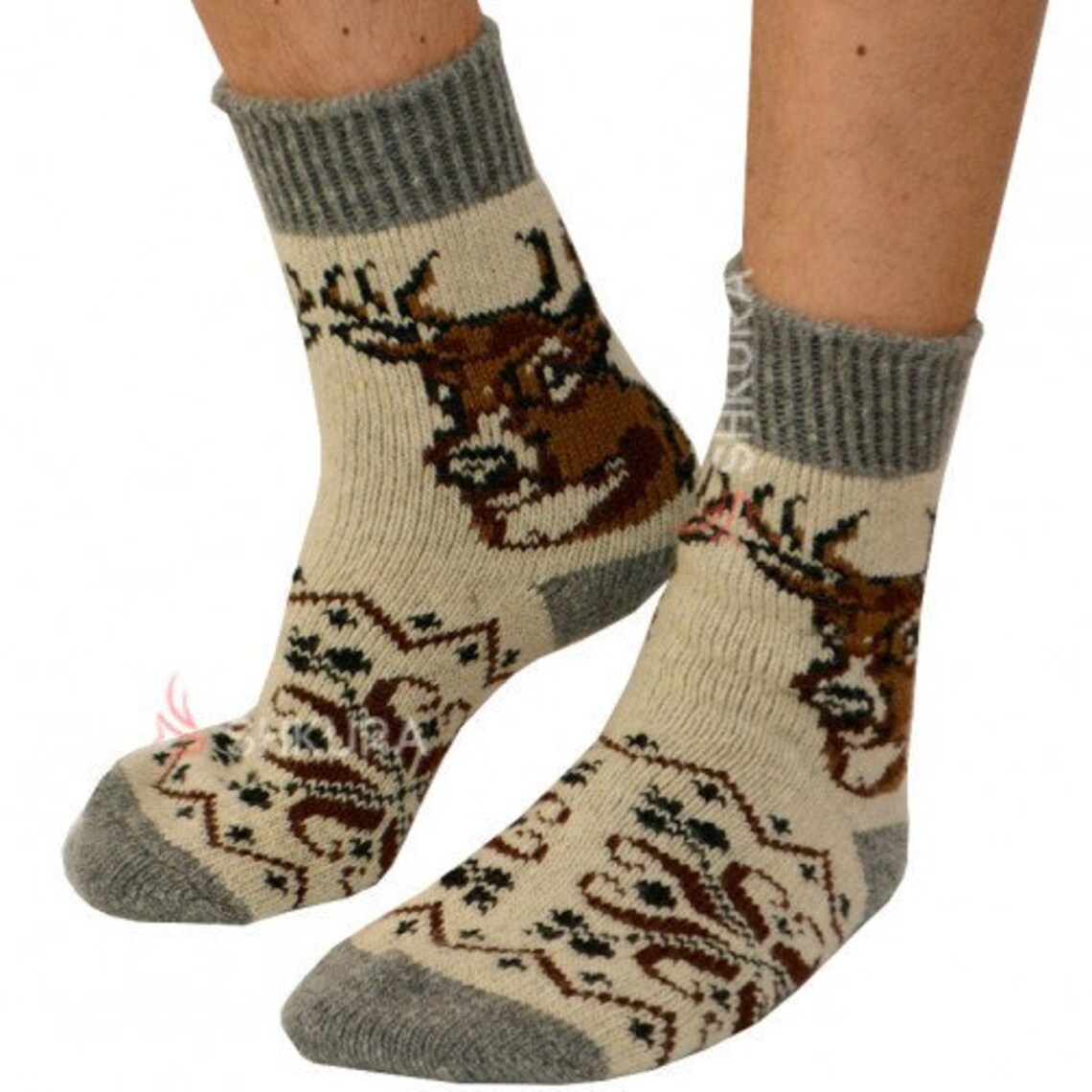 Ukrainian 100 wool knitted socks unisex Etsy