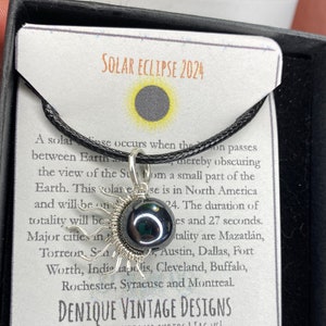 Hematite Sunburst  Eclipse 2024 Wire Pendant- Silver/Steel/Copper/Bronze/14K Gold 14K Rose Gold/Black Niobium - Solar Eclipse Bracelet Charm
